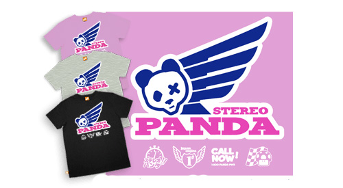 T-shirt Stereo Panda Biker
