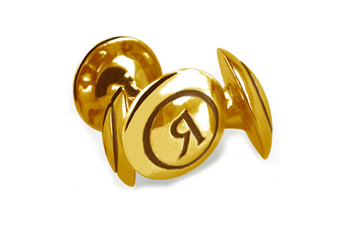 Boutons manchette or