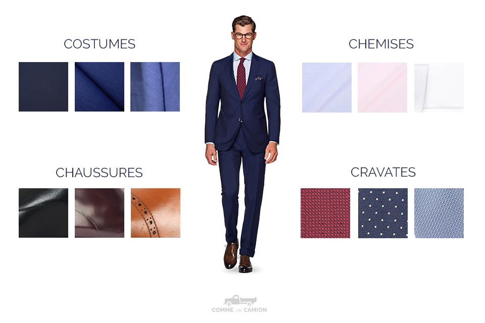 Costume Noir Chemise Bleu Marine 2025 - Main Image