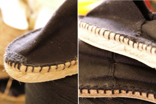 Coutures espadrilles