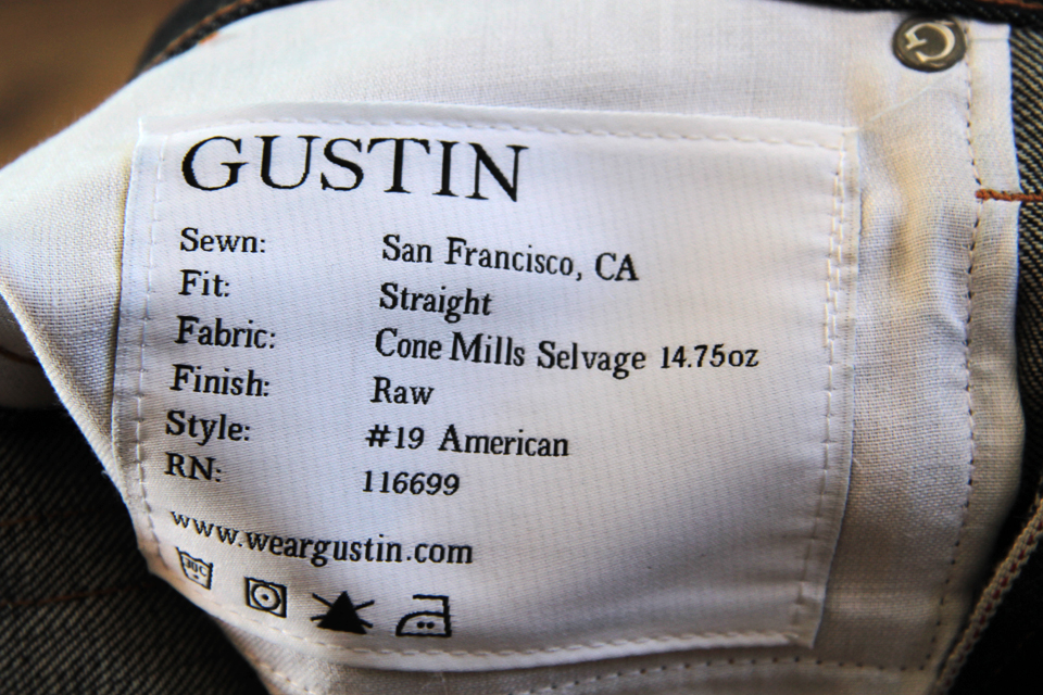 jeans gustin etiquette