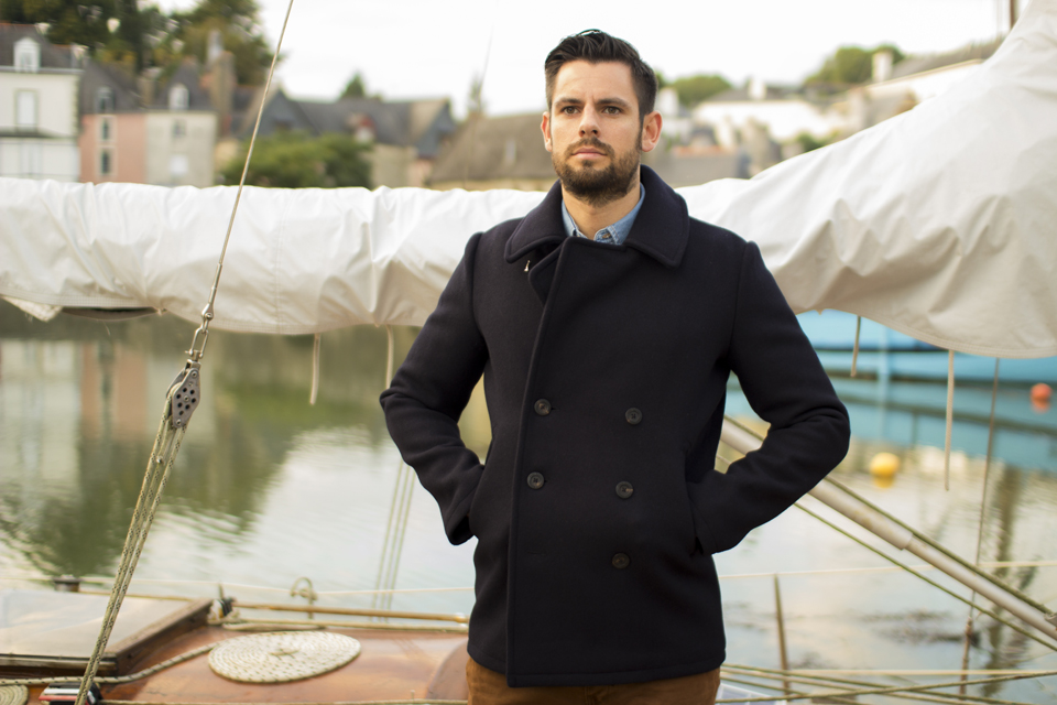 manteau col bateau