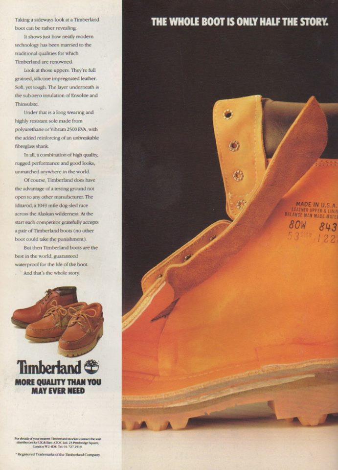 timberland vintage ad