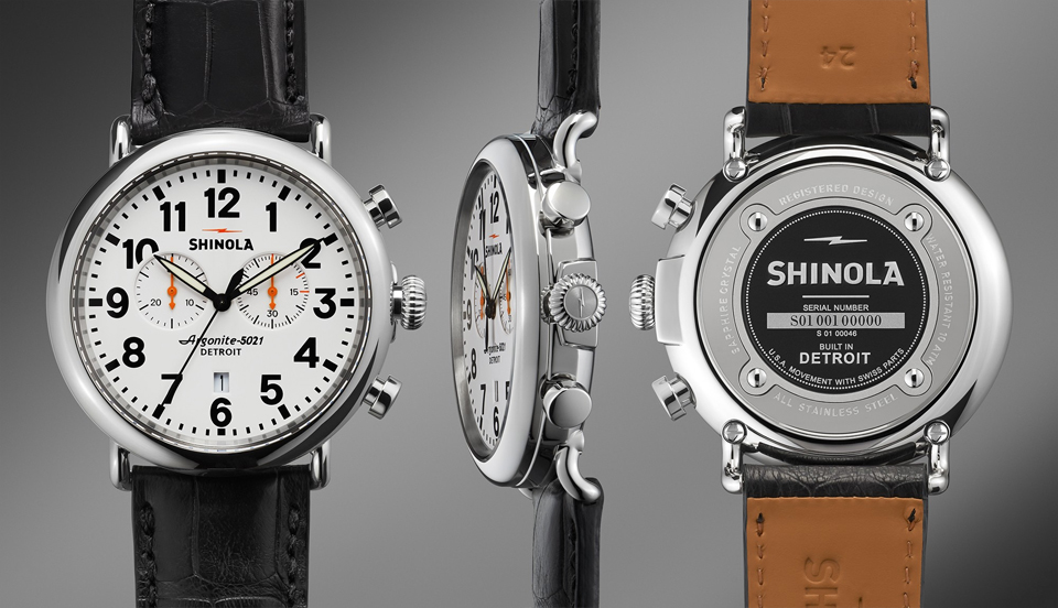 shinola runwell chonographe