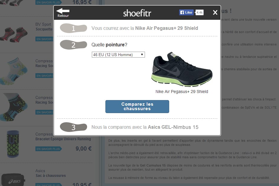 univers running shoefitr