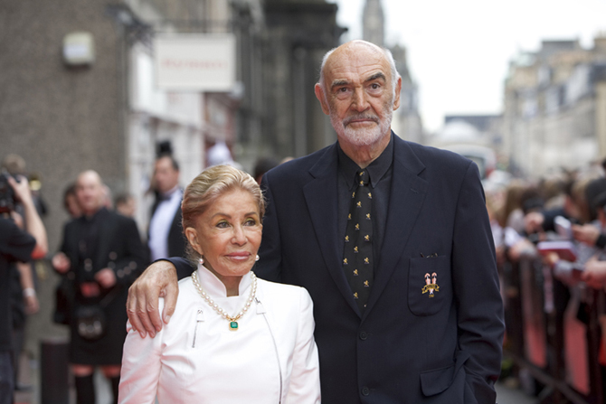 Sir Sean Connery with wife Micheline at opening gala night of th