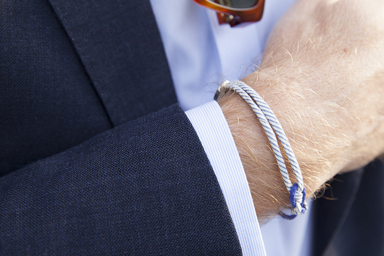 bracelet corde look homme