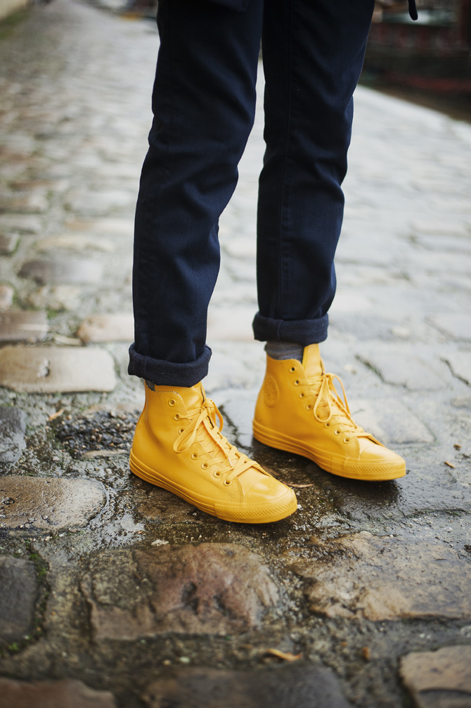 converse rubber jaune