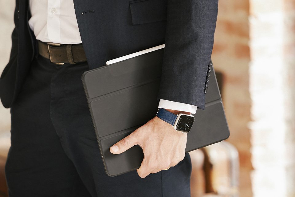 bracelet montre apple watch en cuir maison fèvre