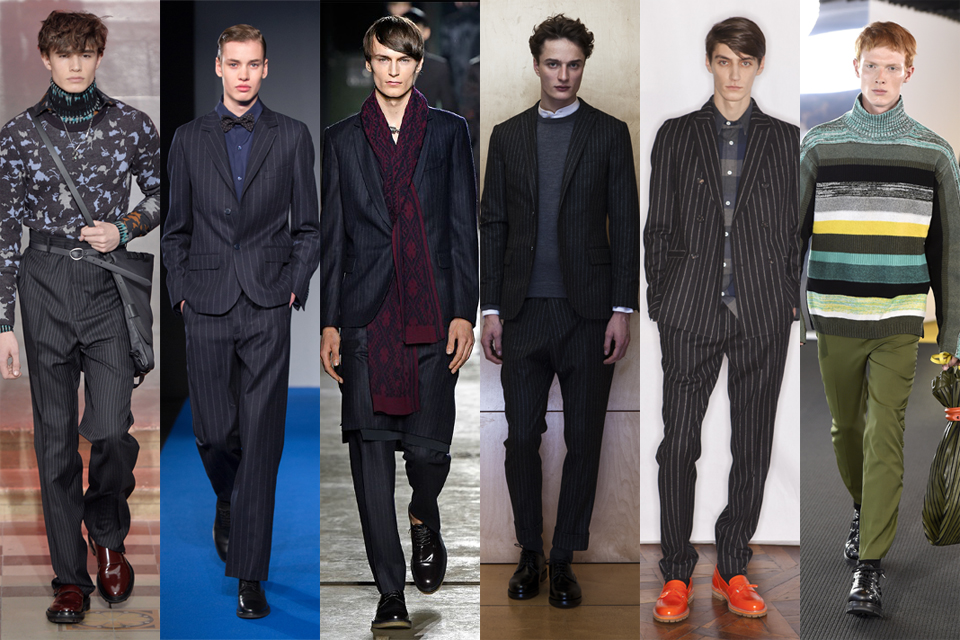 La tendance de la fine rayure men paris fashion week 2015