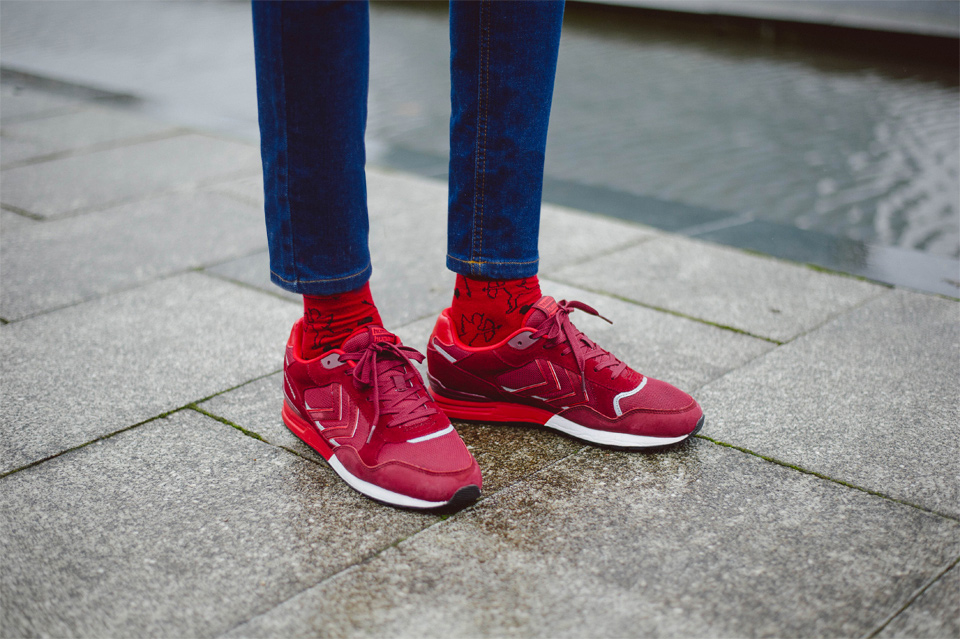 2 hummel marathona rouge baskets