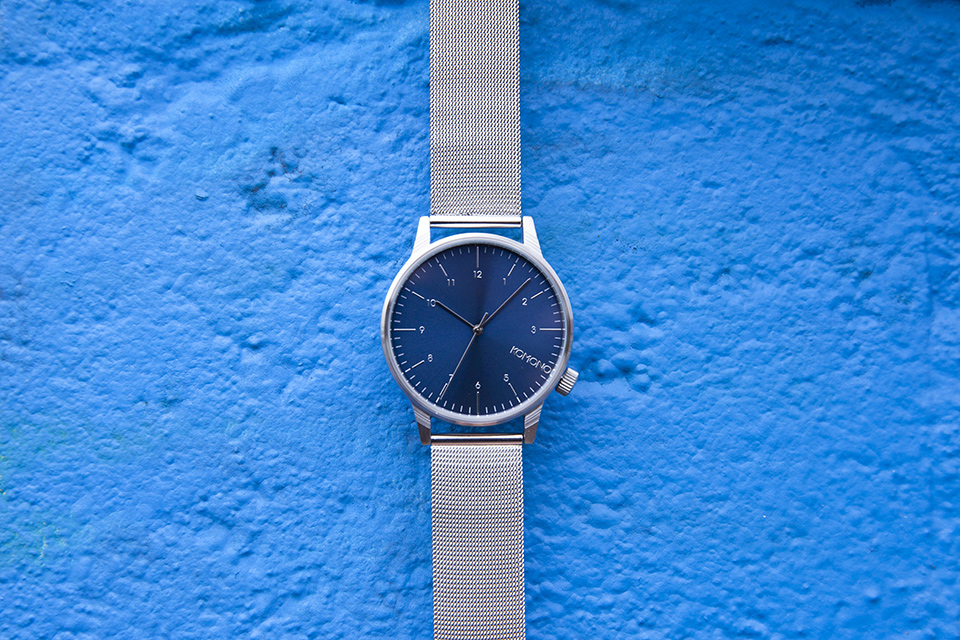 Montre Komono Winston Bleu Argent Montre Komono Winston Bleu Argent