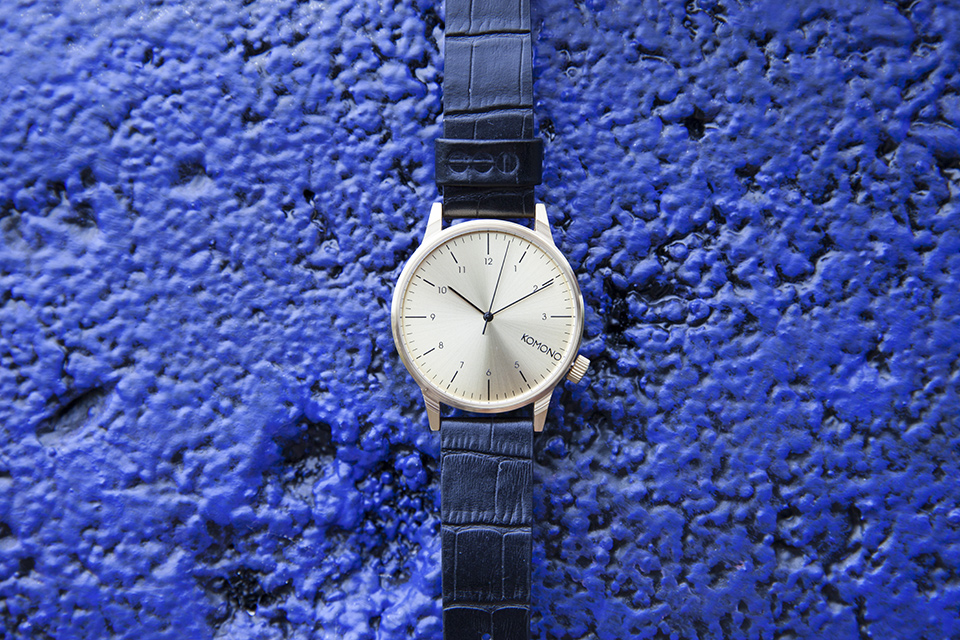 Montre Komono Winston Or Cuir Noir