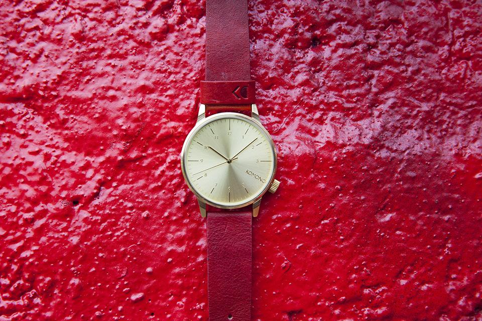 Montre Komono Winston Or Rouge