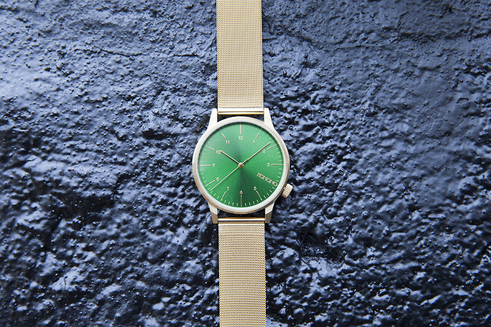 Montre Komono Winston Or Verte title=