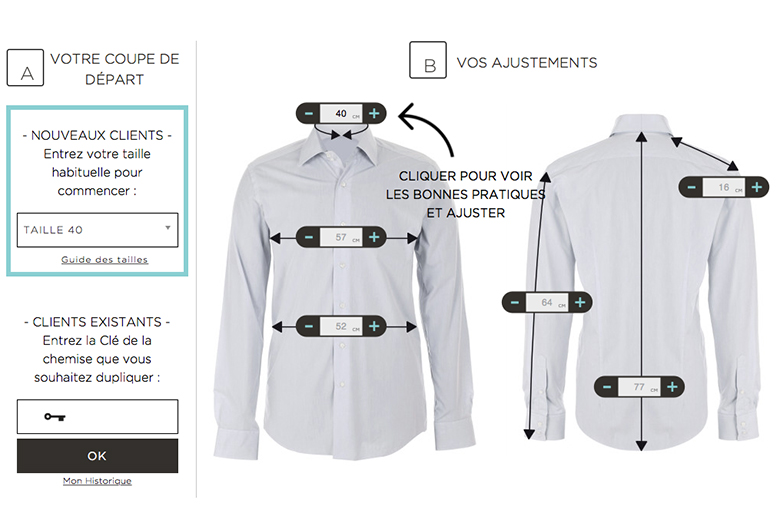 Chemise Le Chemiseur Mesures