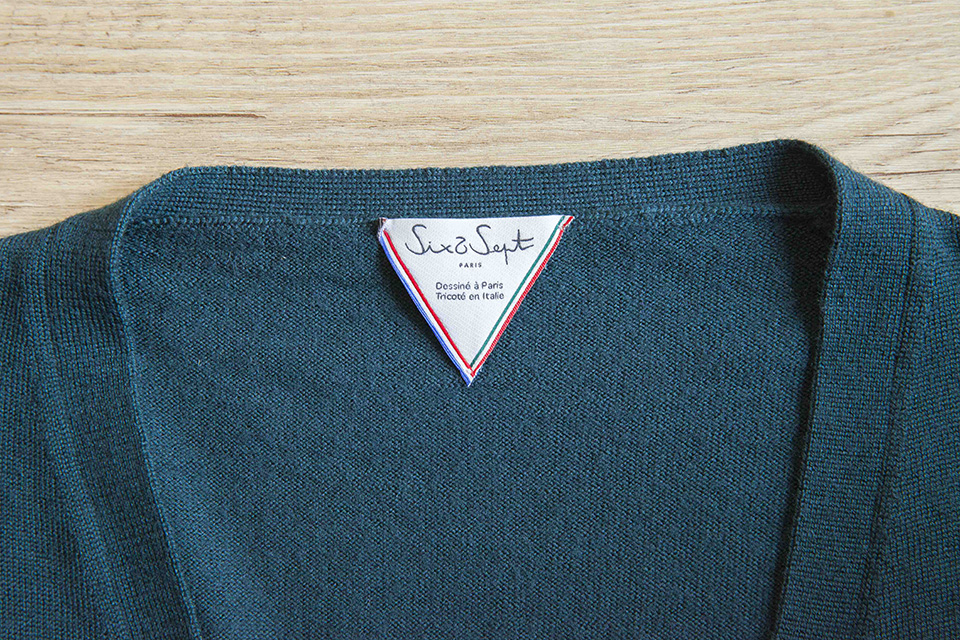 Cardigan Six Sept étiquette