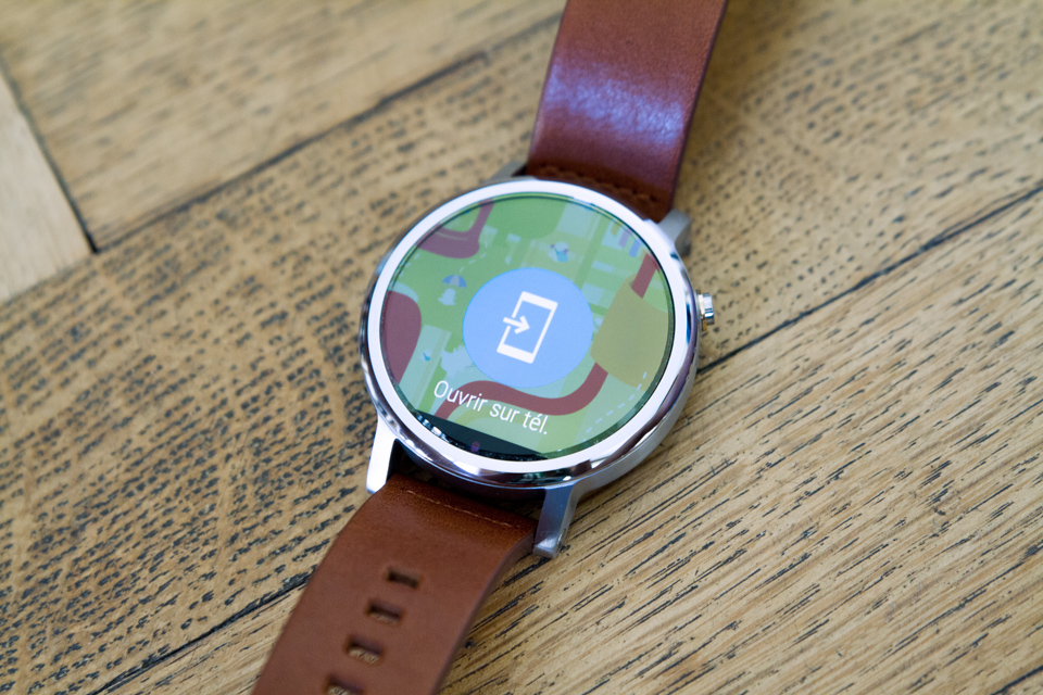 Connection montre moto 360 téléphone