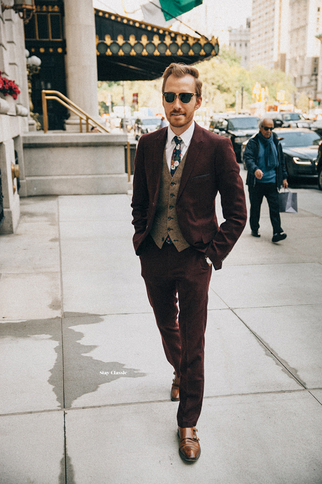 Burgundy Suit