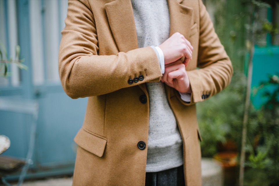 Manteau beige AMI