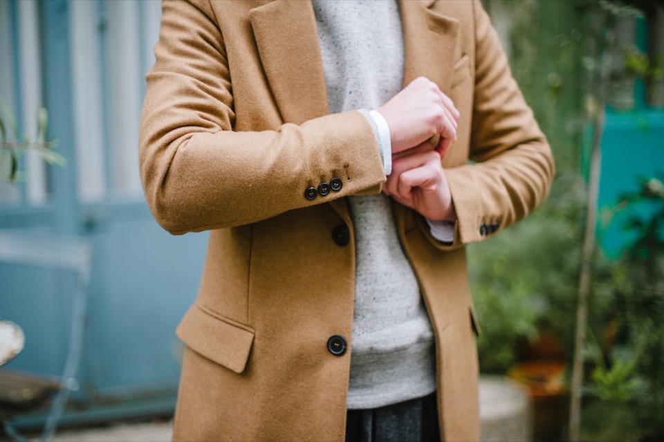 Manteau beige AMI