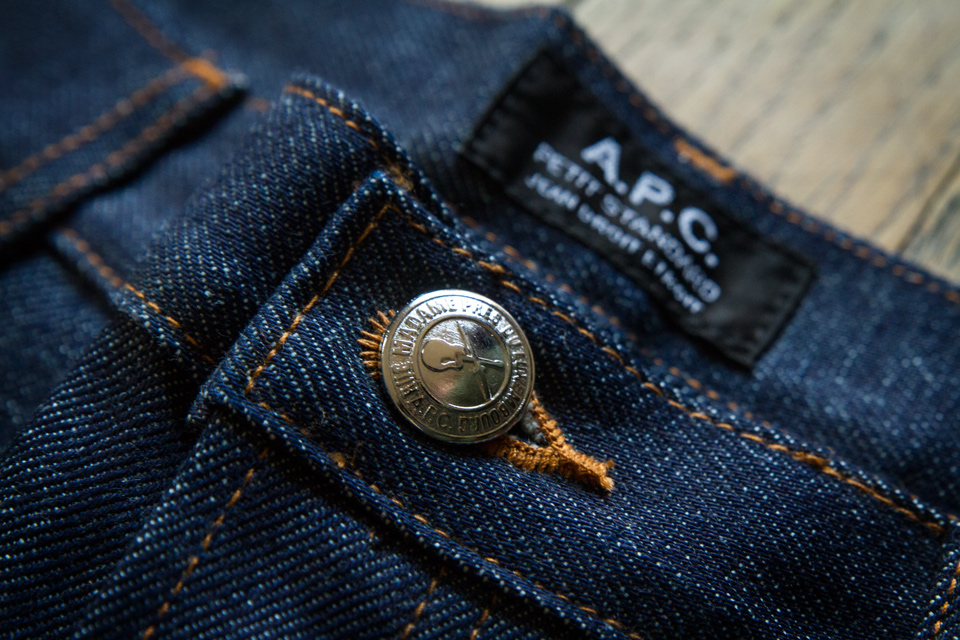 Jeans APC bouton argenté