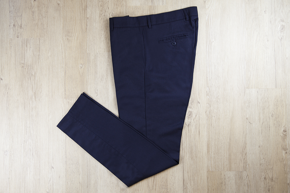 Pantalon Relax Navy Laine Applat Deplie