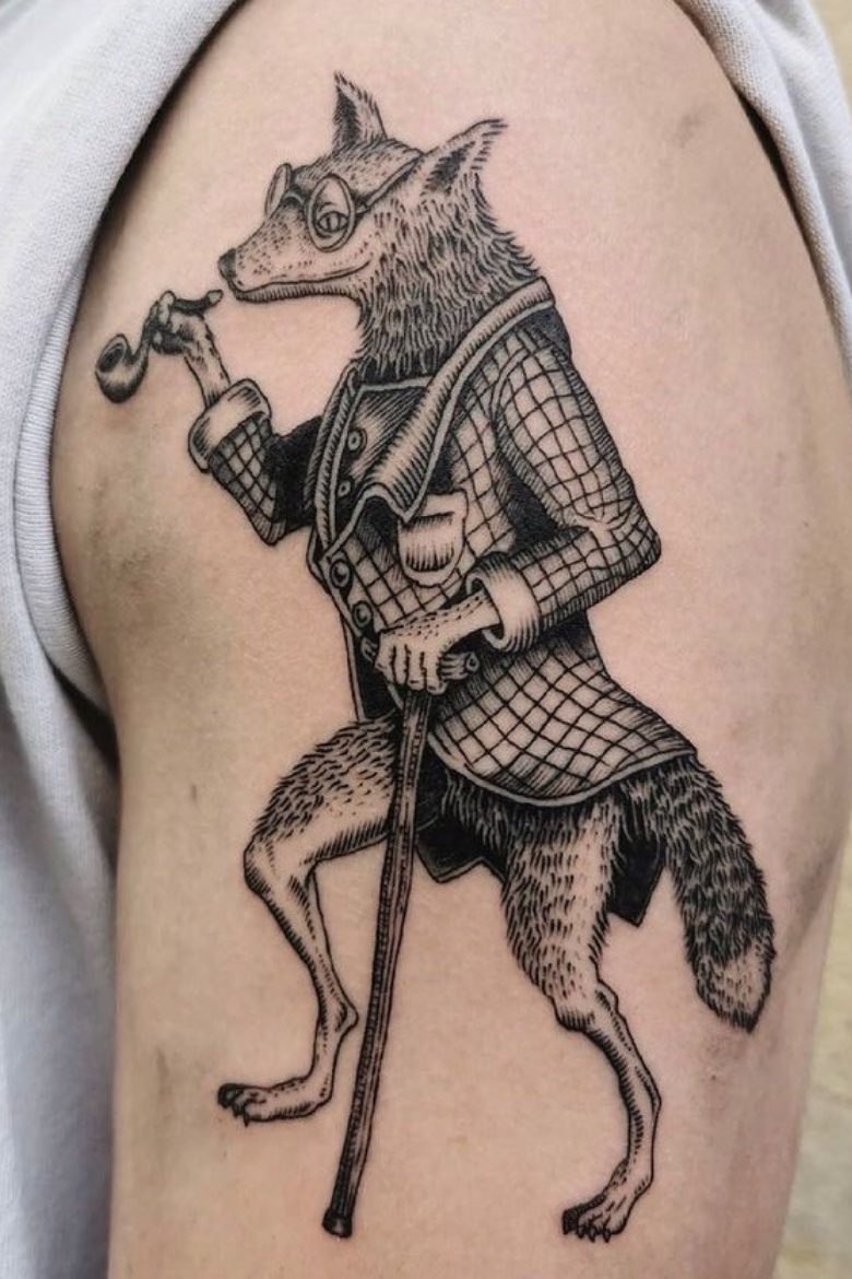 L'homme invisible tattoo loup