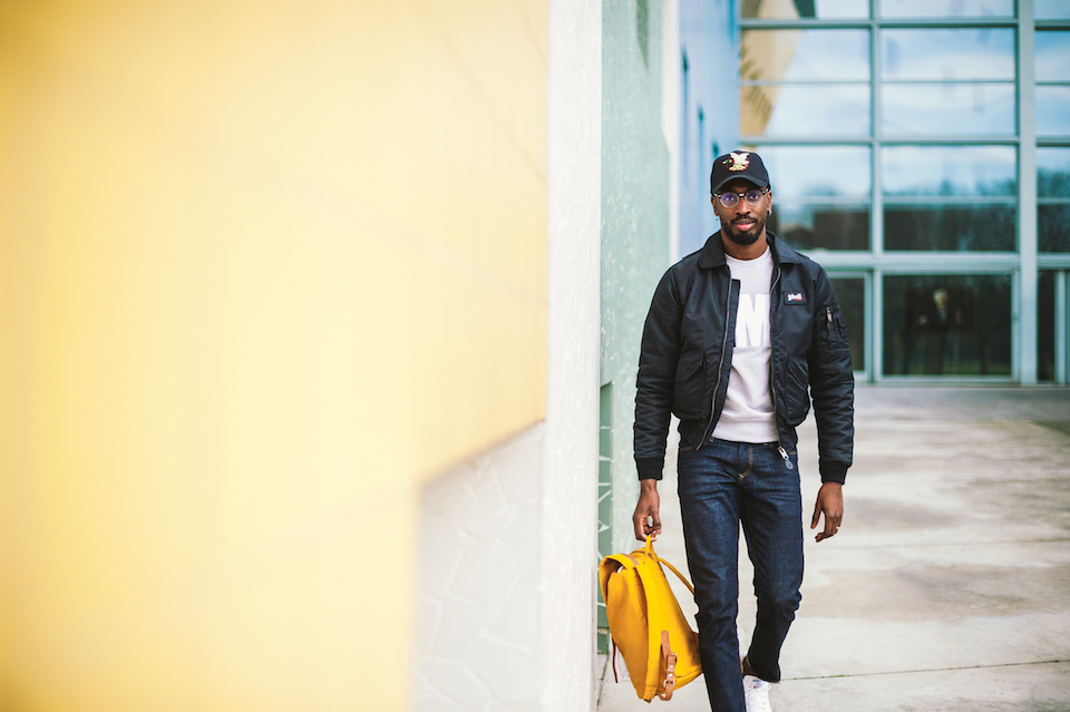 LOOK HOMME VESTE JEAN SAC