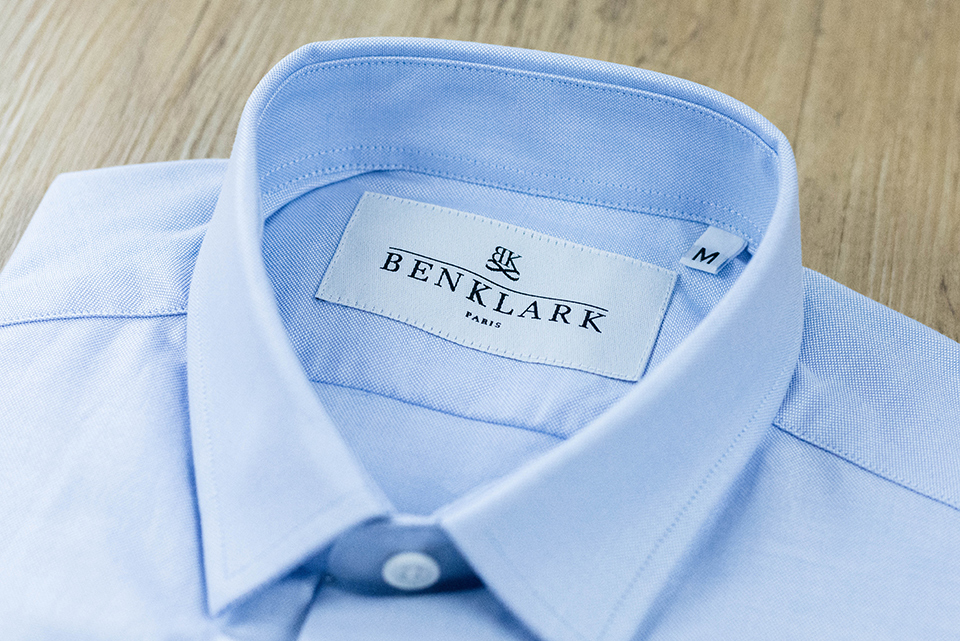 Benklark Chemise Oxford Bleue Etiquette