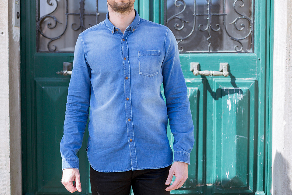 chemise denim brut casual face