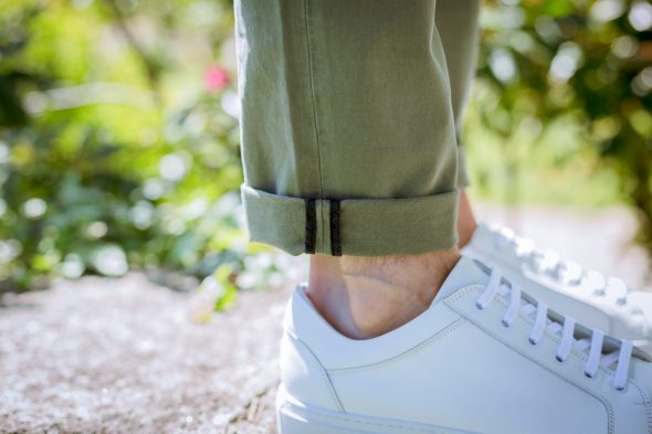 chino acolyte olive porte revers