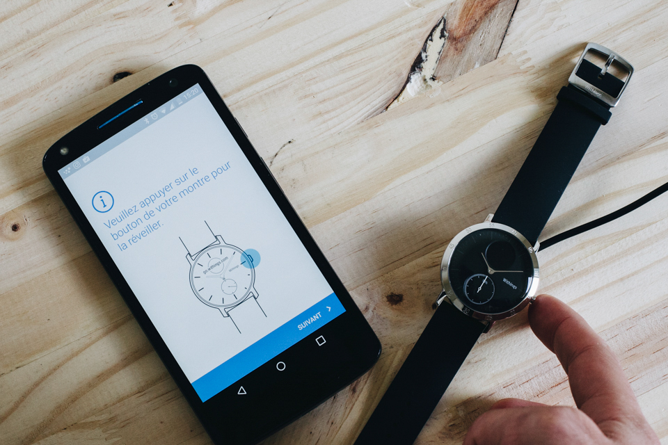 mise en route withings steel hr