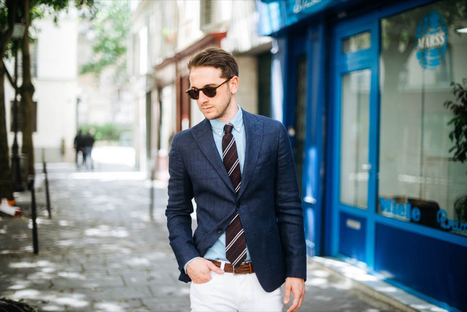 Sprezzatura Marais Paris blogueur homme look ete costume