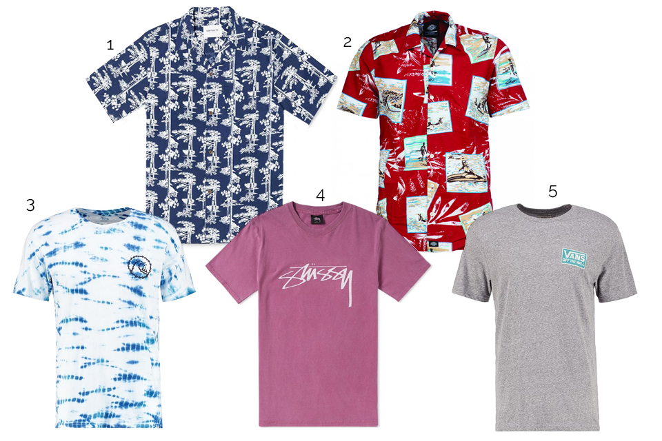 chemises t-shirts surf tendance