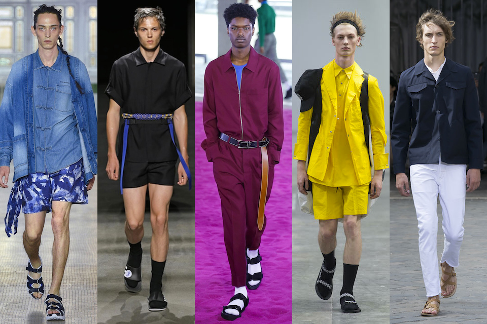 fashion week paris homme ss18 tendance claquettes chaussettes sandales