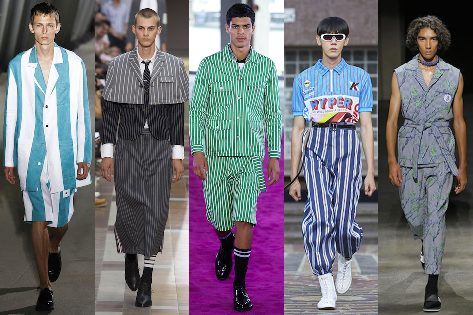 fashion week paris homme ss18 tendance rayures