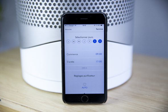 Ventilateur Dyson Application Programmation