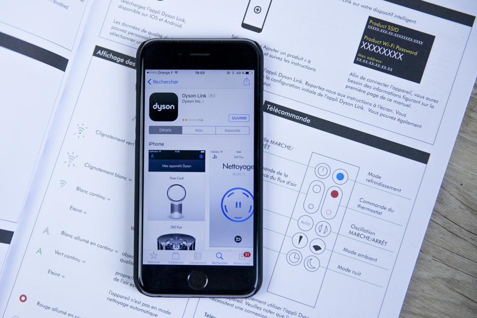 Ventilateur Dyson Application Store Manuel