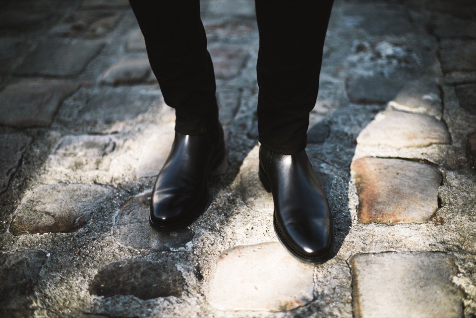 Chaussures Chelsea Boots Loding cuir noir