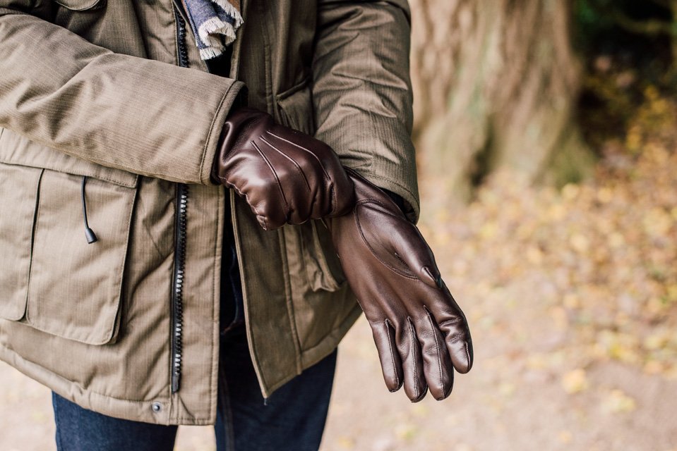 gants cuir atelier particulier chocolat