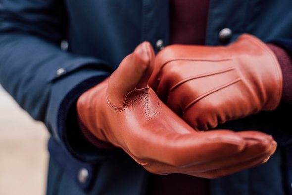 gants cuir cognac atelier particulier