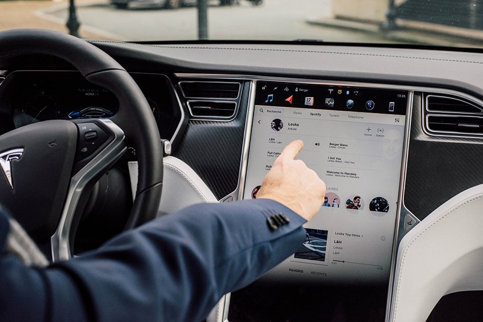 Tesla Model S tablette