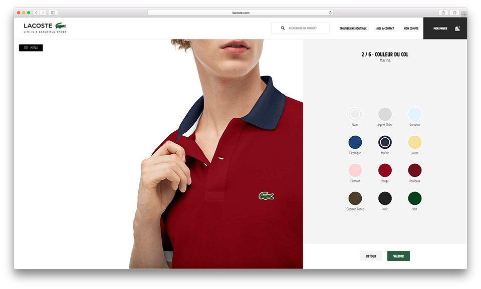 Lacoste Personnalisation Col