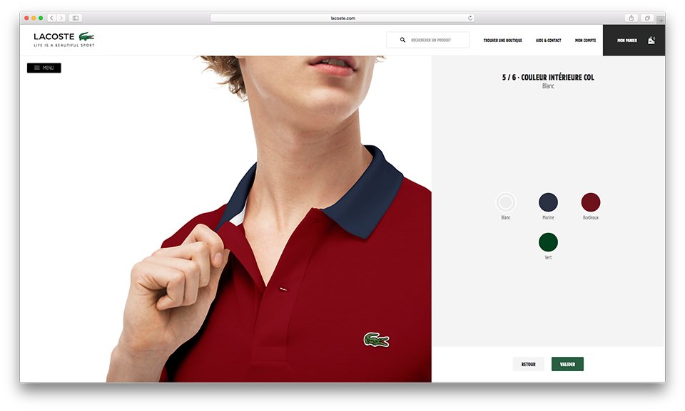 Lacoste Personnalisation Interieur Col