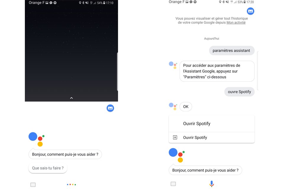 Accueil Google Assistant