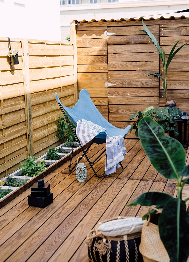 Terrasse abris jardin