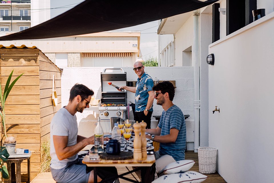 Terrasse barbecue convivialité