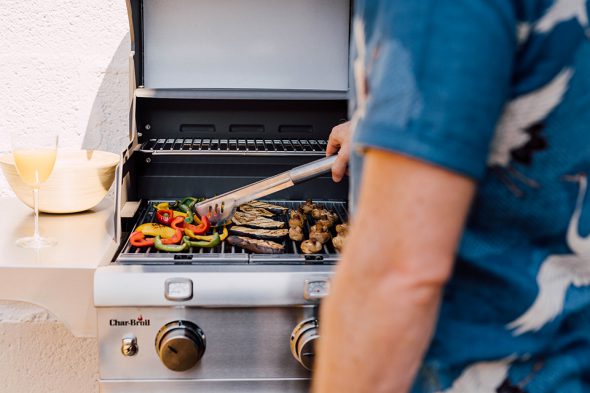 Terrasse barbecue vegetarien