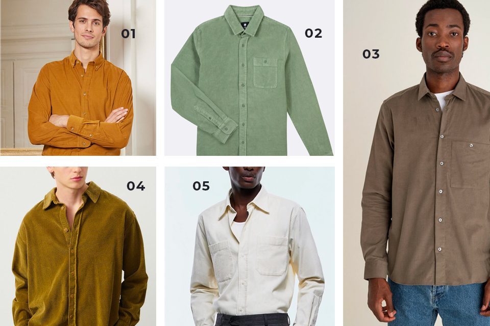 chemise velours soldes fw24